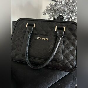 Steve Madden Black Quilted Satchel